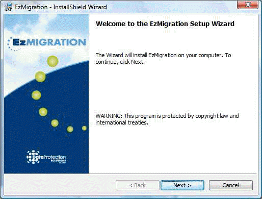 EzMigration 3 Setup Wizard... On Vista 64 Business