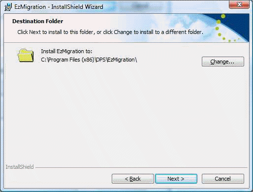 EzMigration 3 Destination Folder... On Vista 64 Business