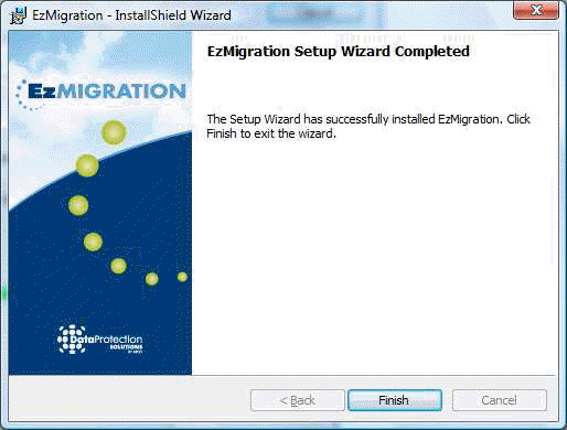 EzMigration 3 Setup Wizard Complete... On Vista 64 Business